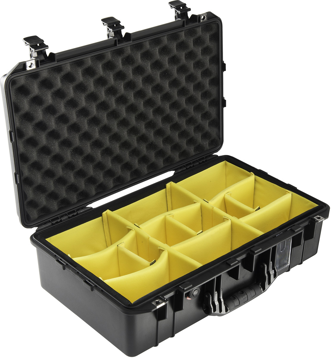 Защитный ударопрочный кейс 1555 Pelican Air - черный, система модульных перегородок