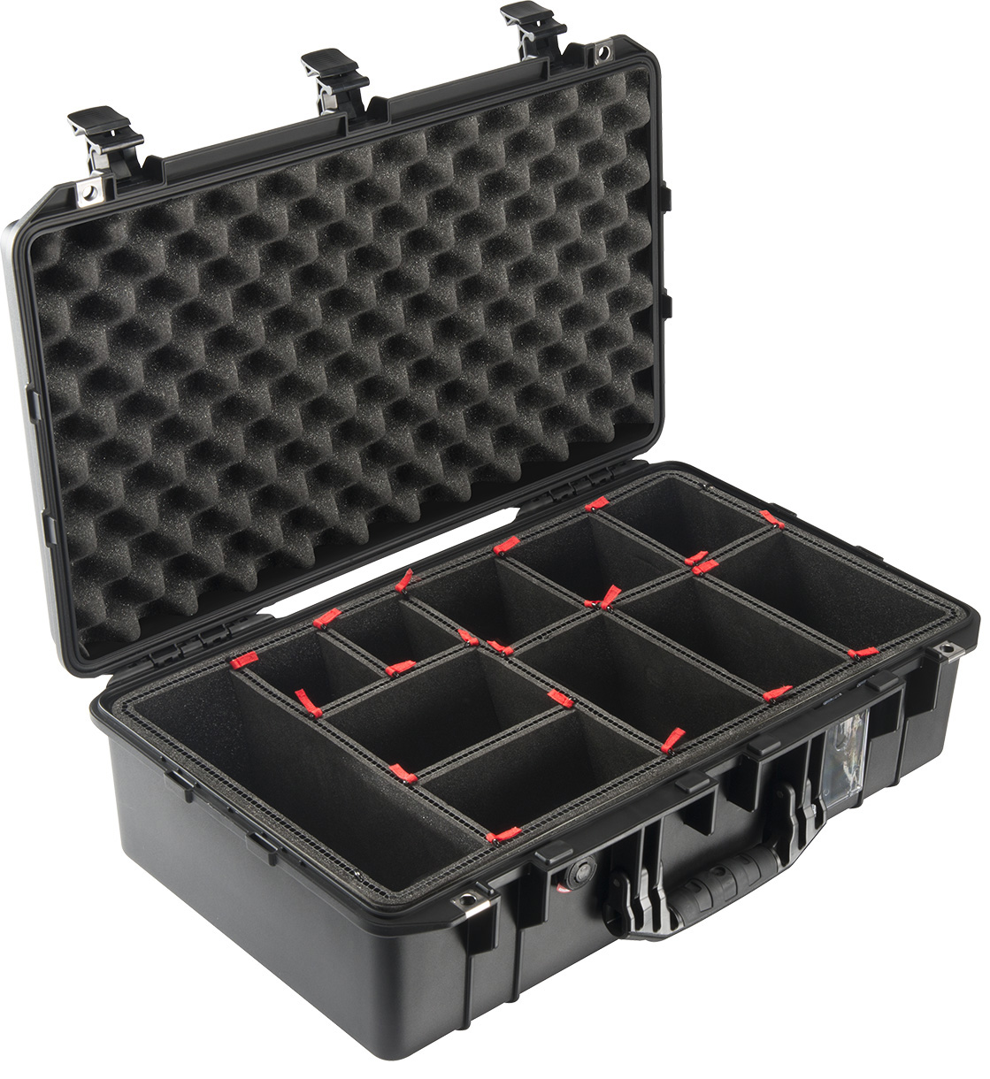 Защитный ударопрочный кейс 1555 Pelican Air - черный, универсальная система делителей TrekPak